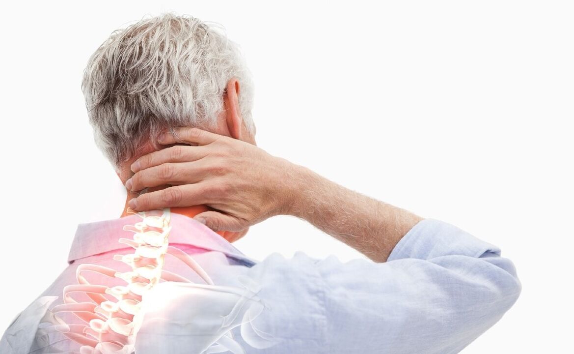 nekpijn bij een man met osteochondrose